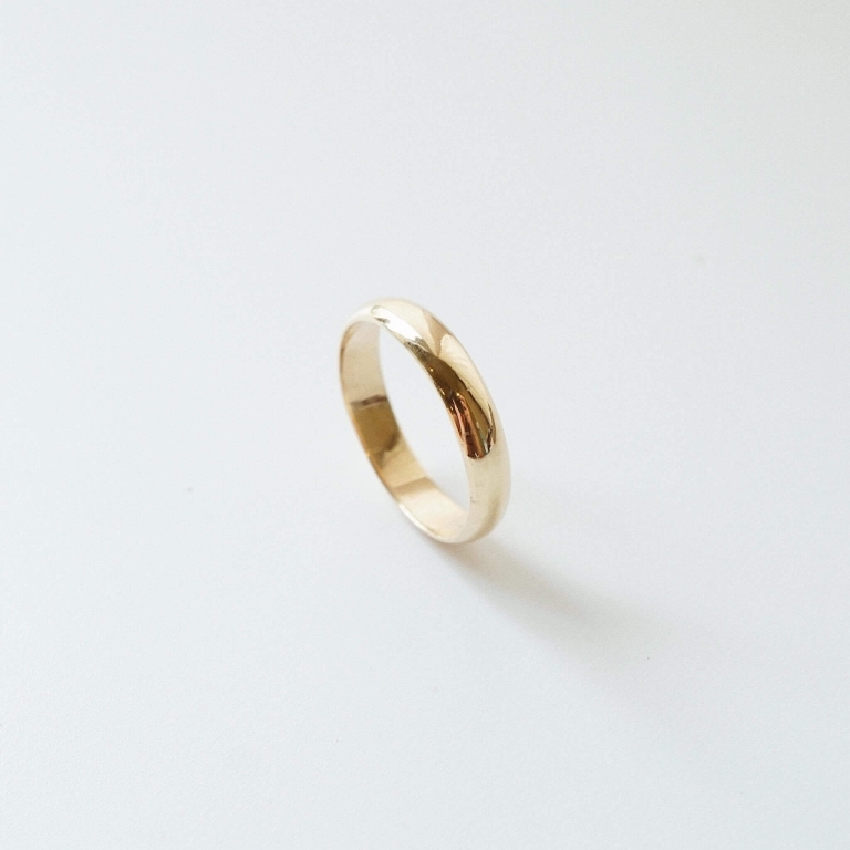 D-SHAPE BAND RING - 4,5MM