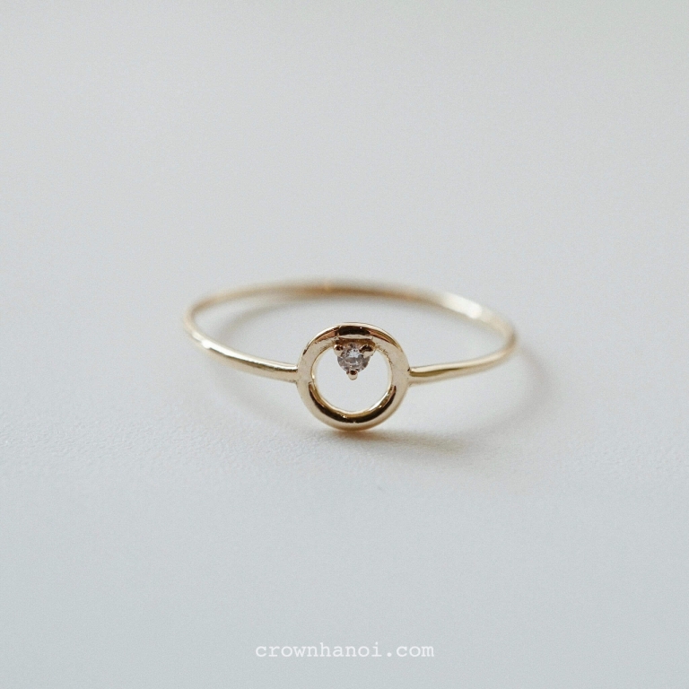 INNER STONE SKINNY RING