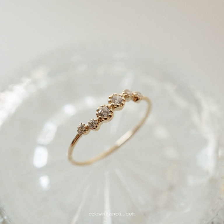 MULTI BOLD STONE SKINNY RING