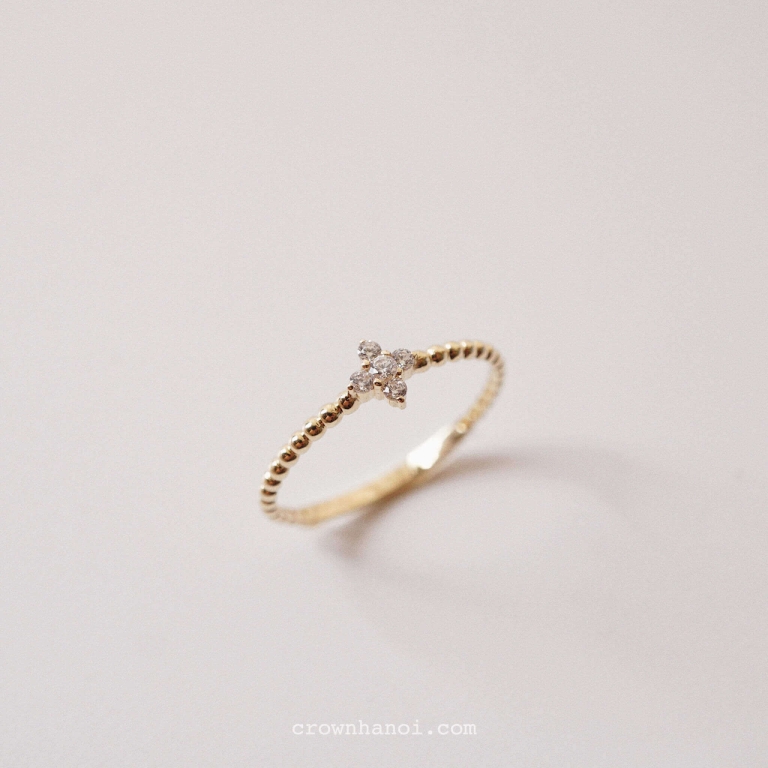 LILAC BEADED RING