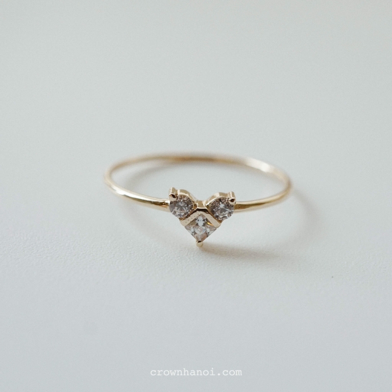 HEART PUZZLE SKINNY RING
