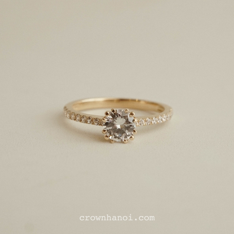 CATHEDRAL SOLITAIRE PAVE RING