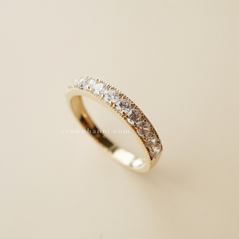BOLD MILGRAIN ETERNITY RING