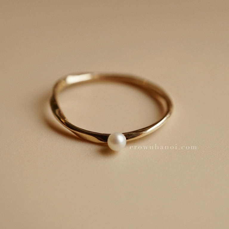 TWIST PEARL RING