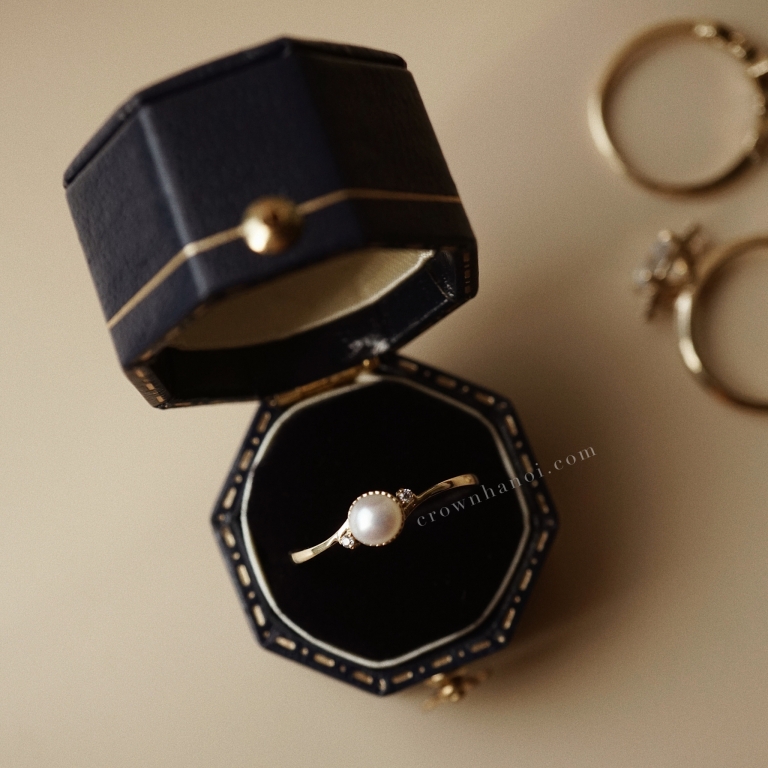 PEARL MILGRAIN TWIST RING