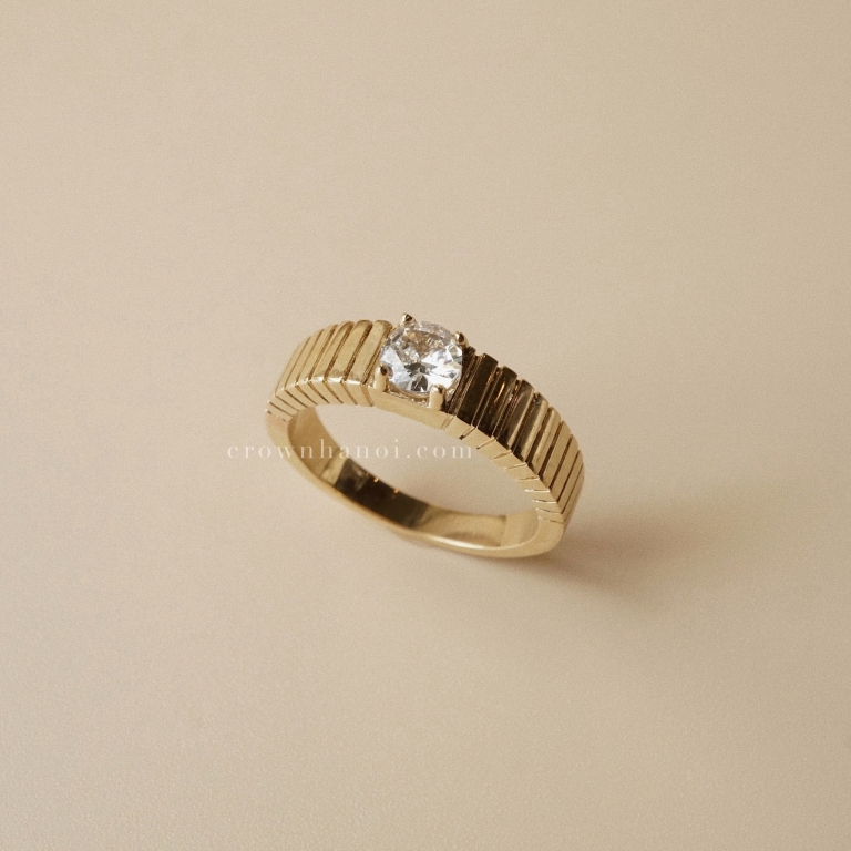RIBBED MAN BAND RING - 5MM