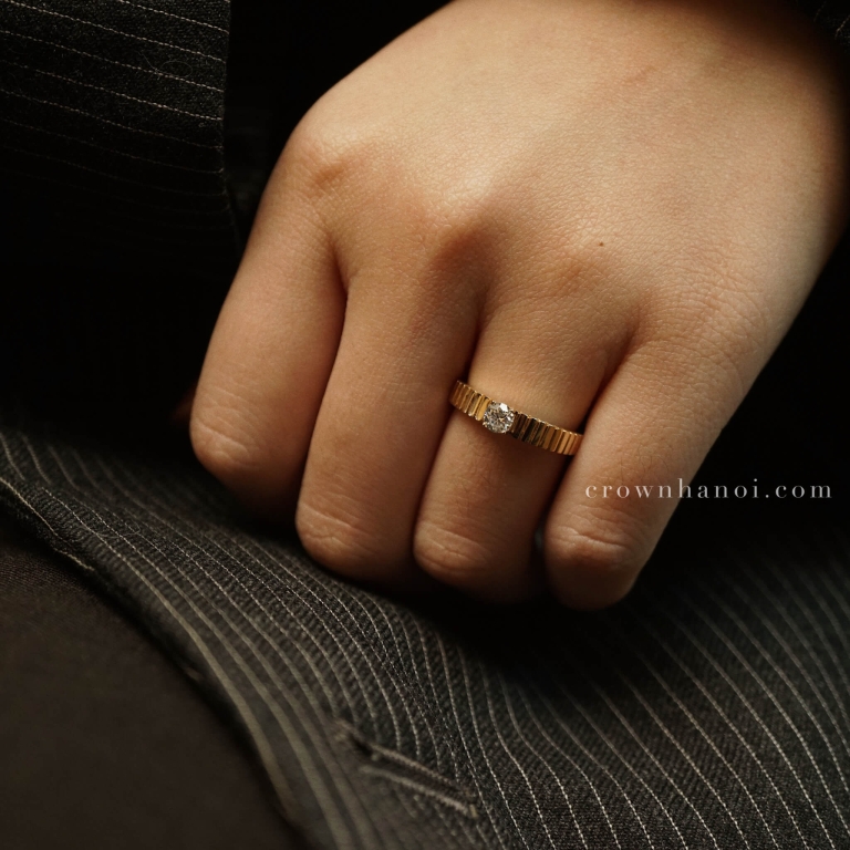 RIBBED MAN BAND RING - 3.5MM