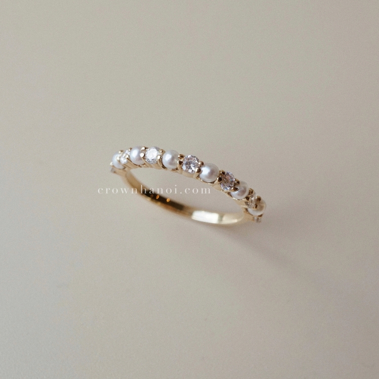 STONE PEARL ETERNITY RING