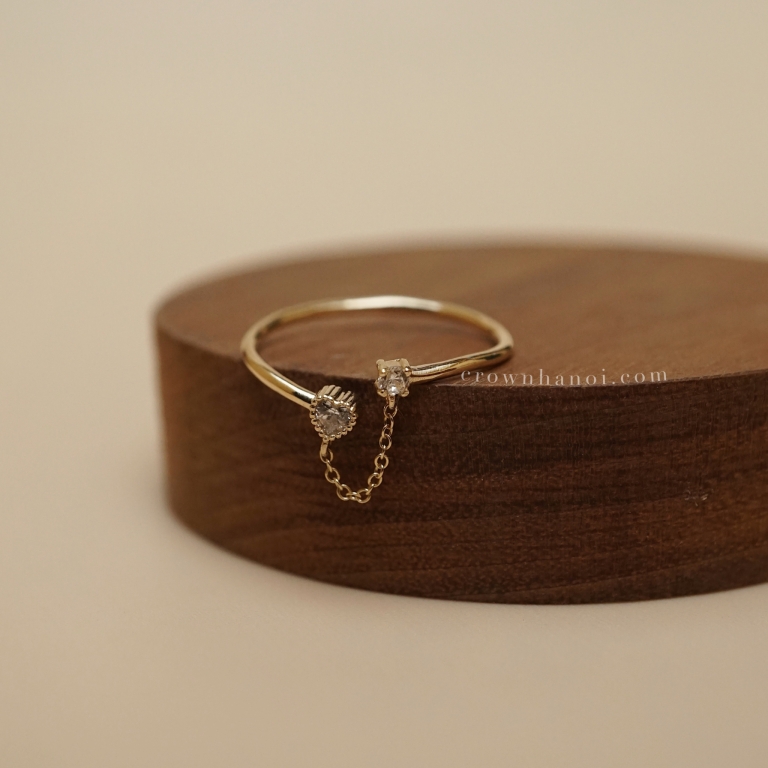 PETITE HEART PLAIN OPEN RING