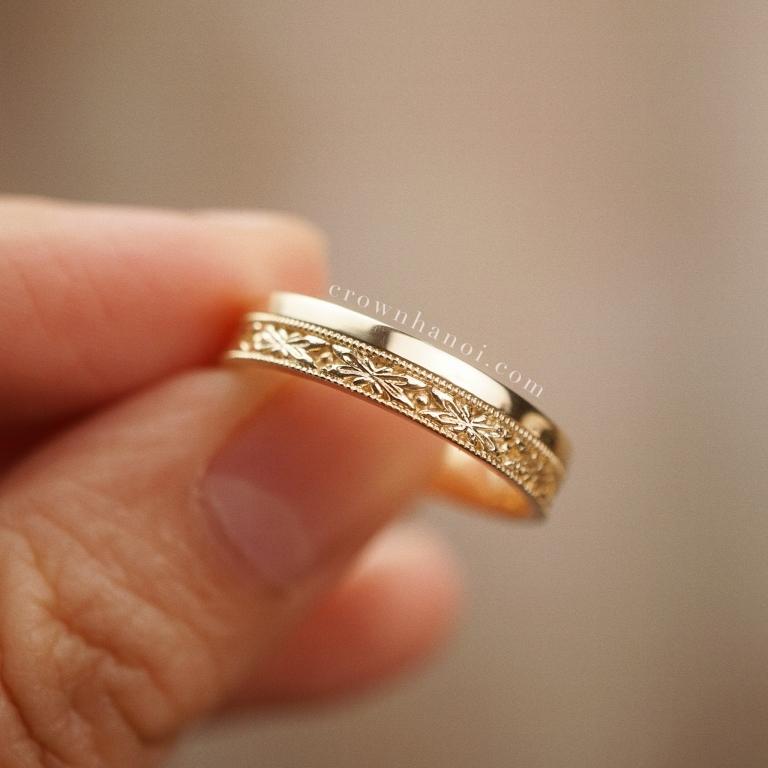 CARVE BAND RING - 4.5MM